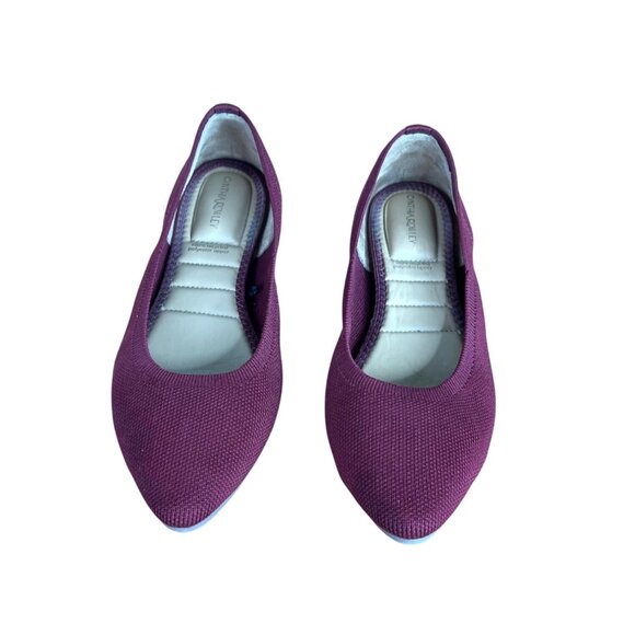 Cynthia Rowley Maroon Pointed Toe Womens Flats Size 8.5 Slip-On Casual Style - Picture 2 of 10